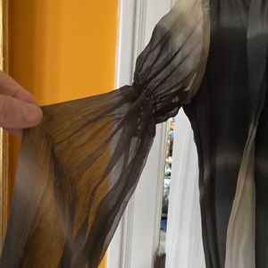 Goth chiffon shirt/blouse